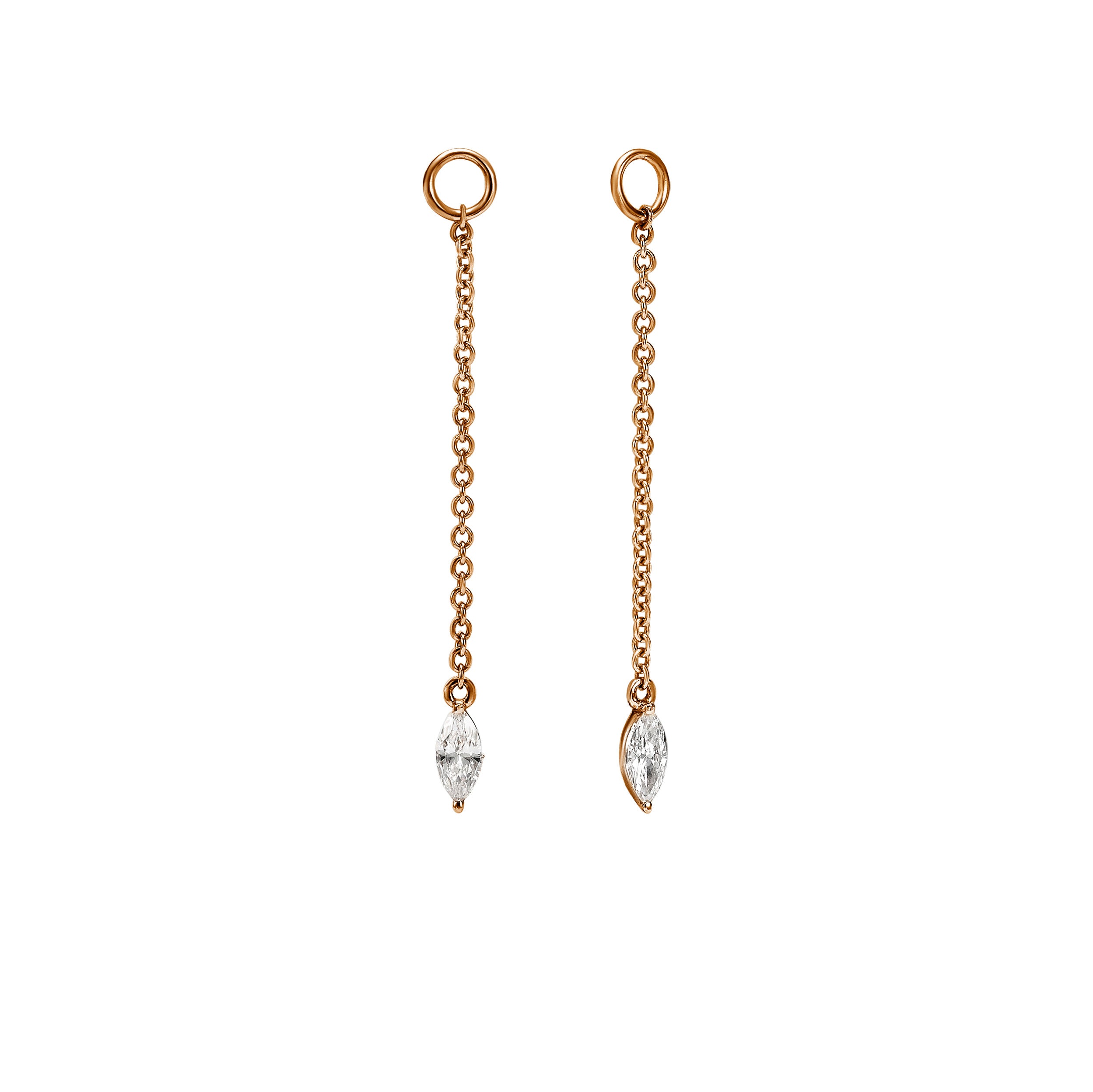 Marquise diamond in a chain to attach to an existing earring